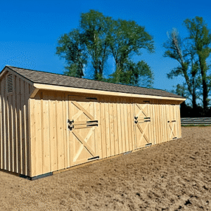 10×32 Shedrow – Weatherwood Shingles